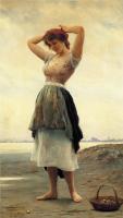 Eugene de Blaas - On the Beach